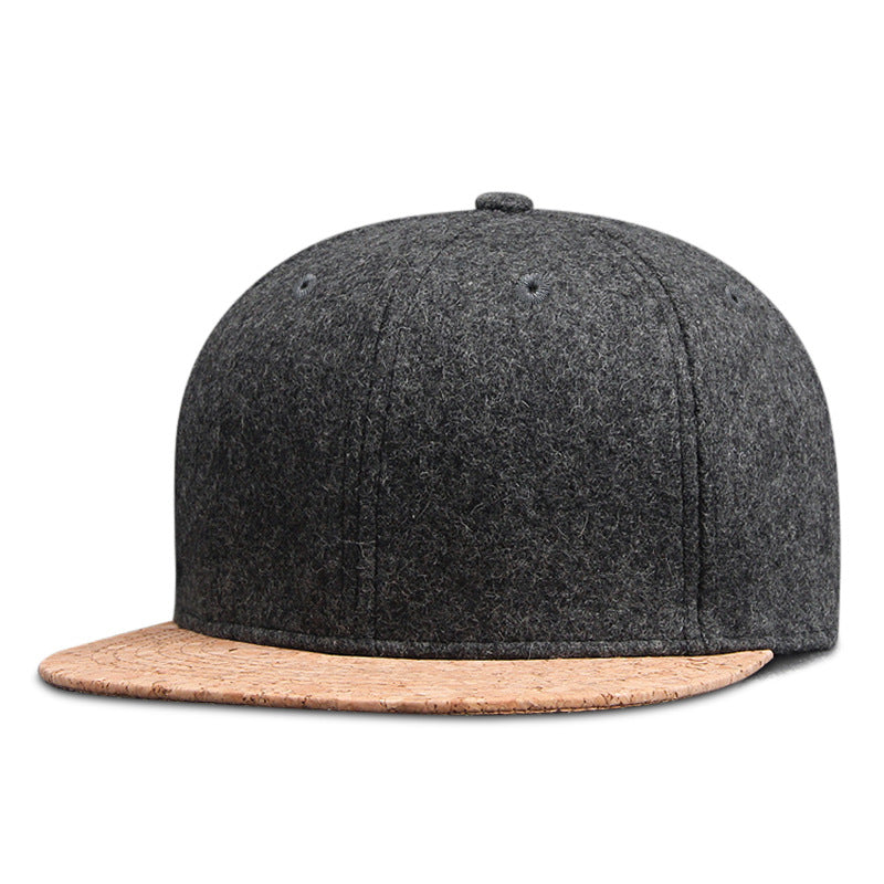 Wholesale Autumn and Winter Outdoor Men's Hip Hop Street Dance Thickened Flat Warm Woolen Baseball Cap